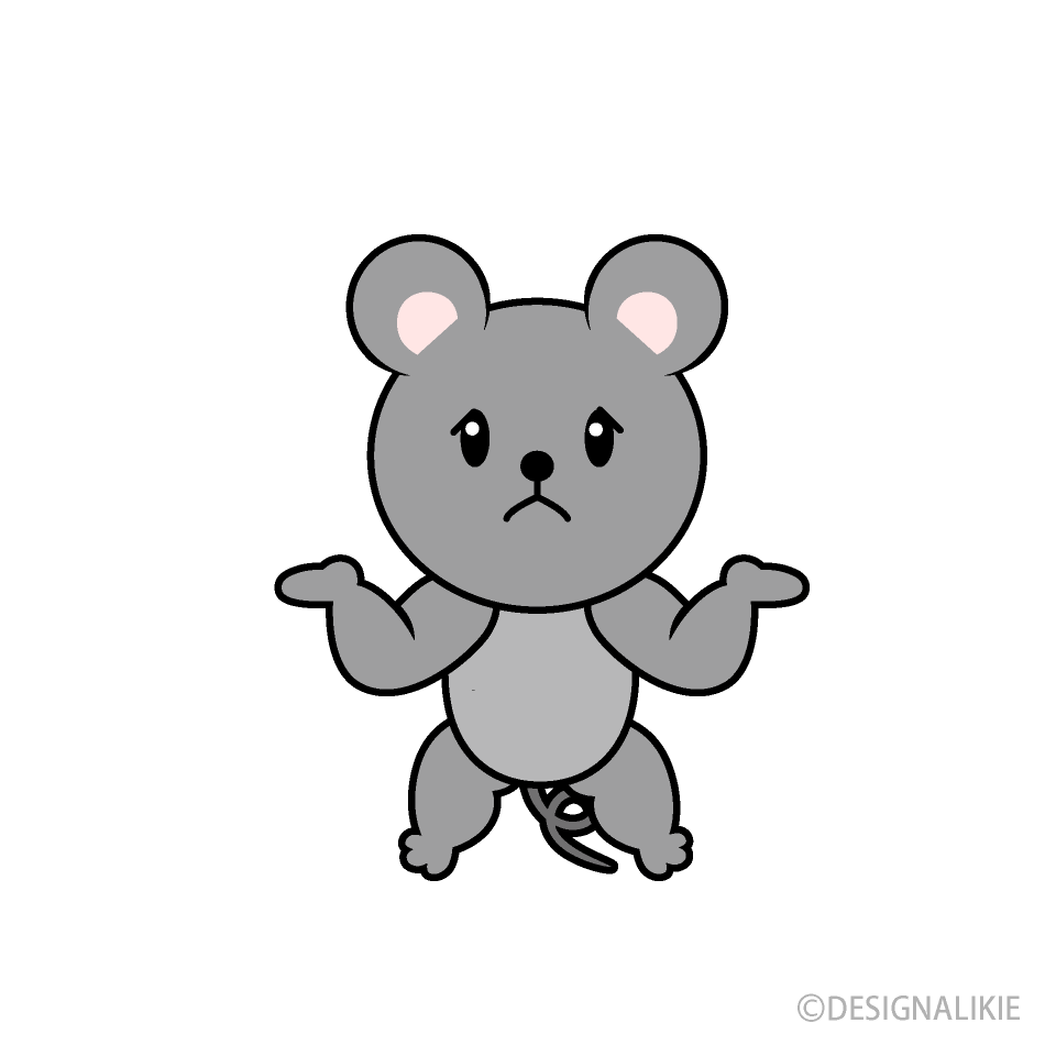 困るネズミキャラ