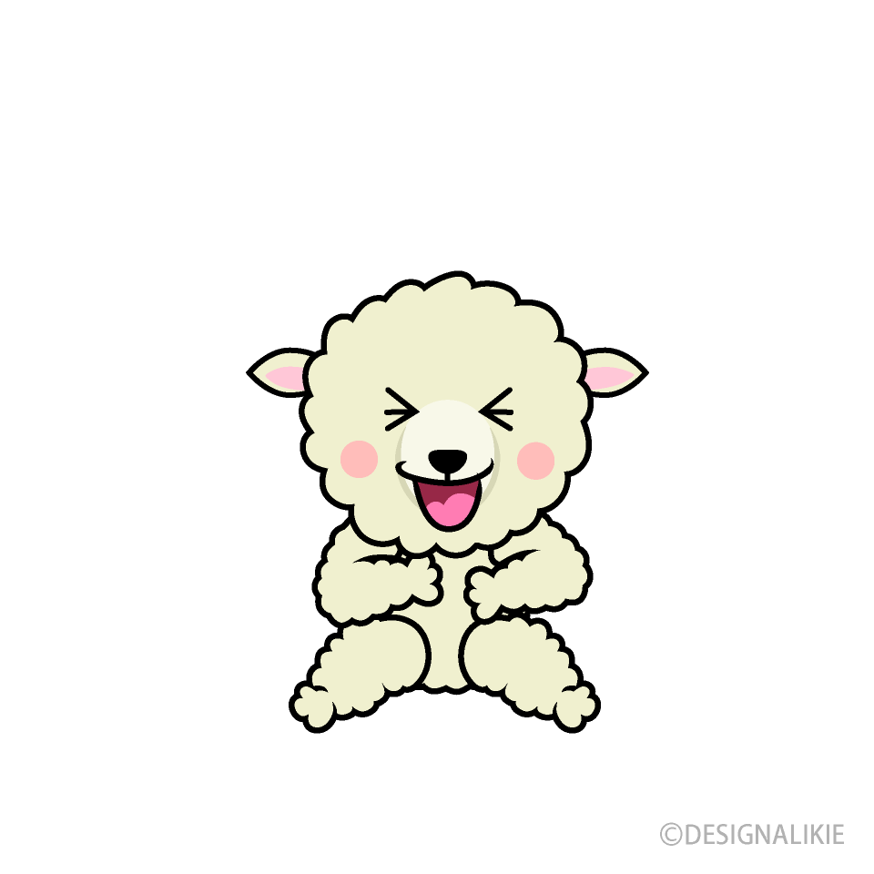 笑顔のヒツジキャラ
