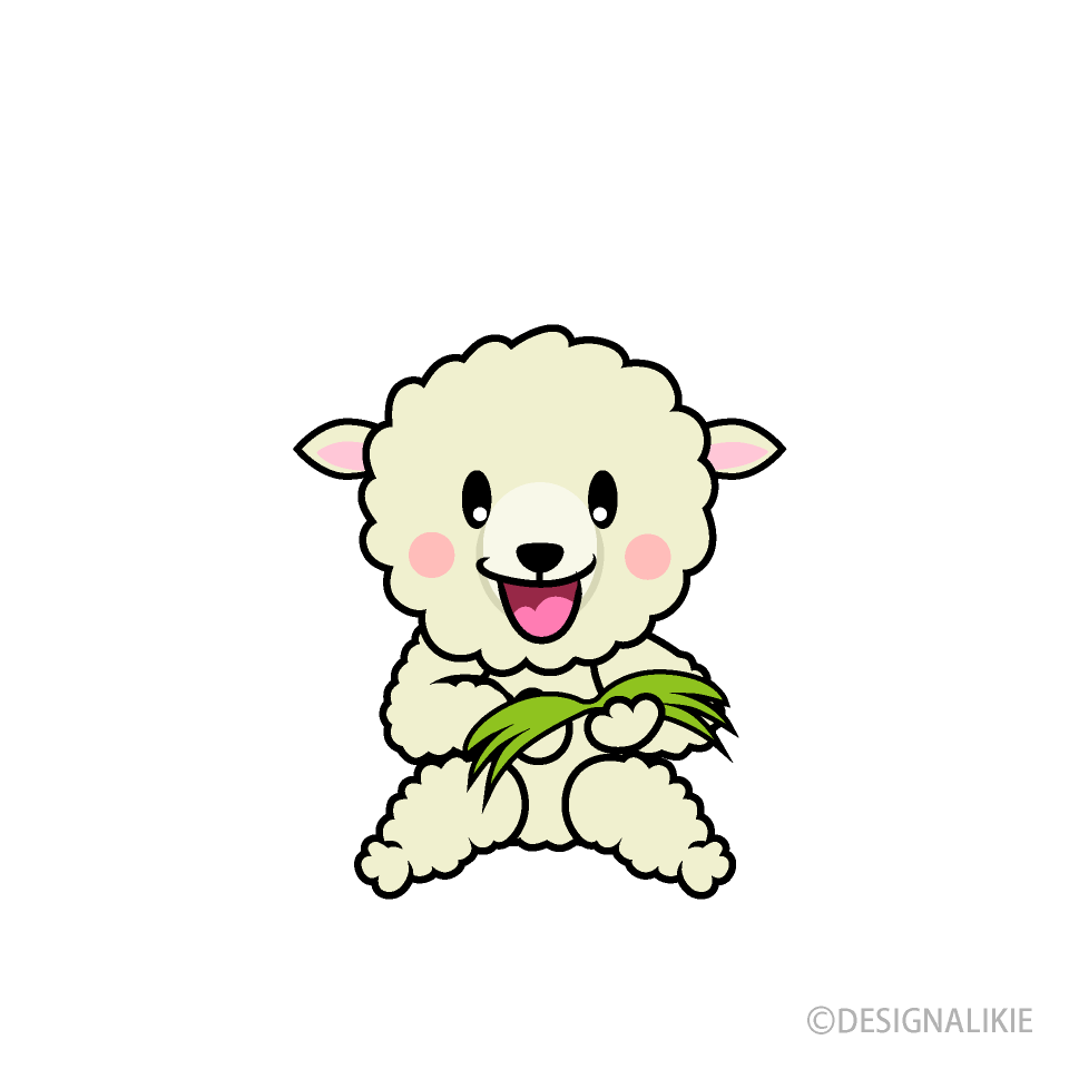 食べるヒツジキャラ