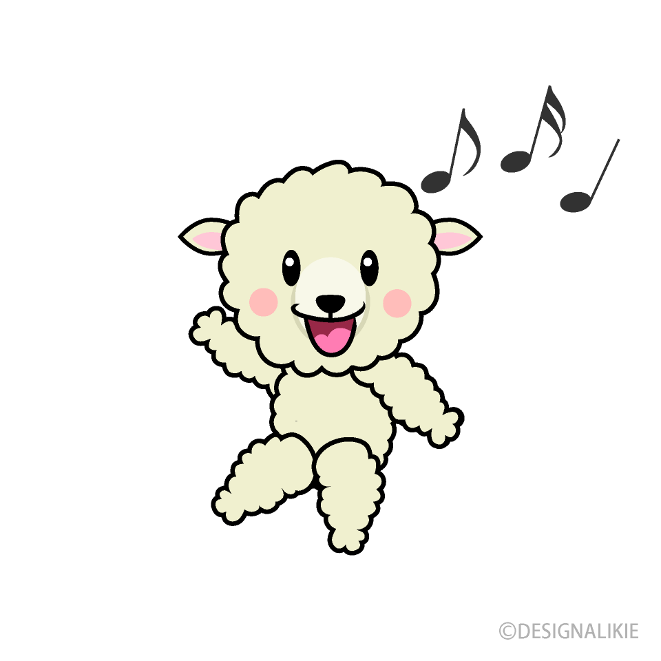 ダンスするヒツジキャラ
