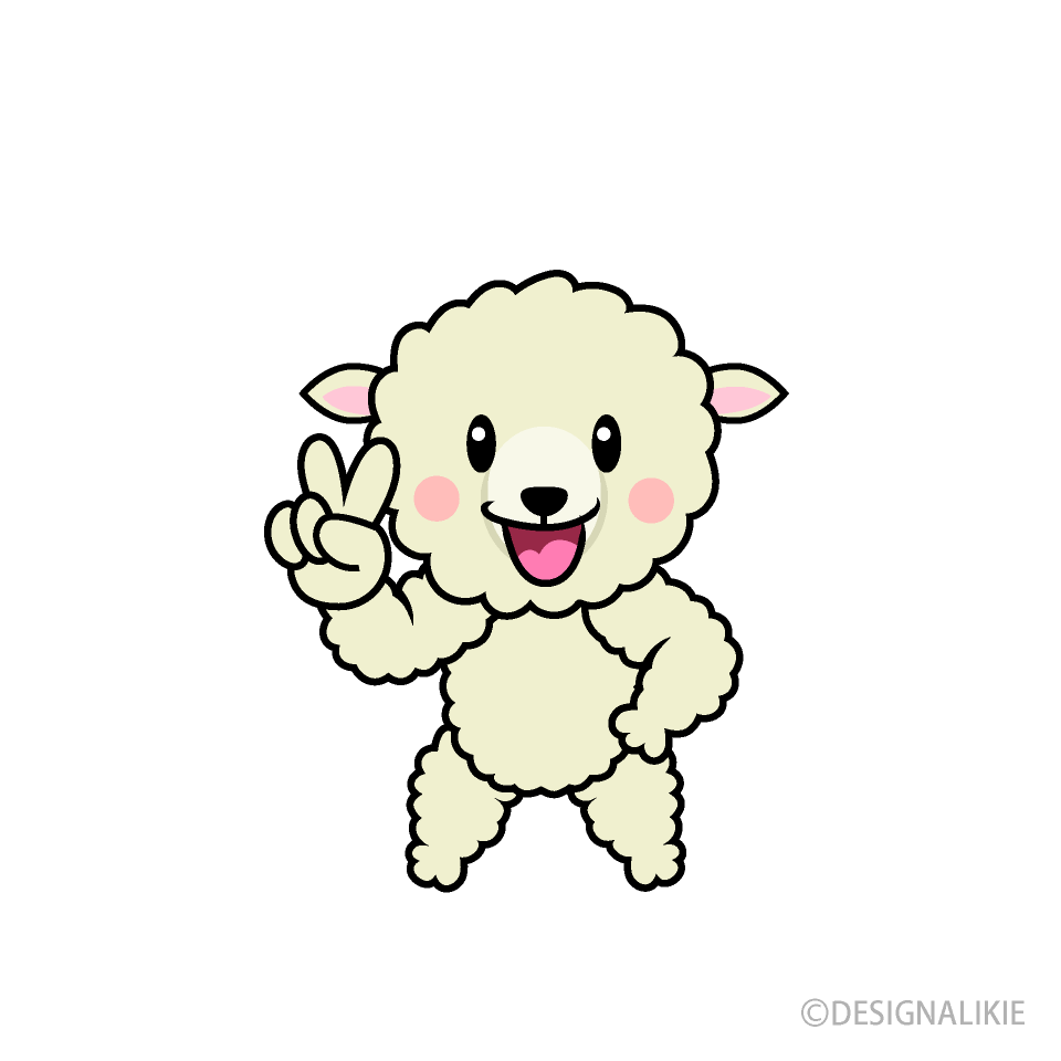 ピースのヒツジキャラ