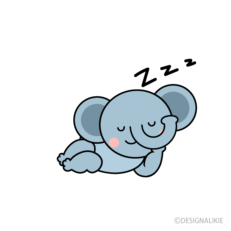 寝るゾウキャラ