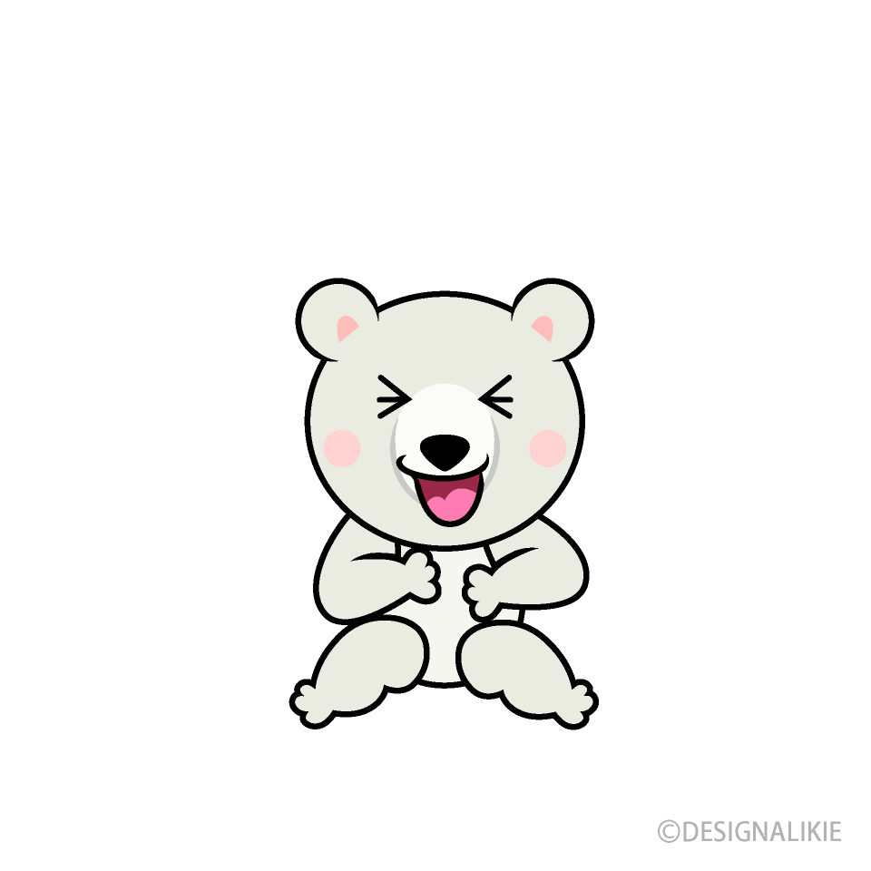笑顔のシロクマキャラ