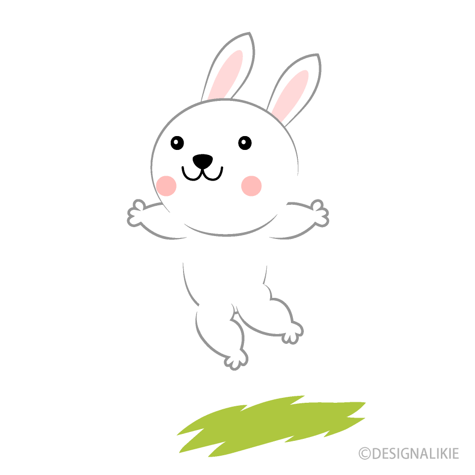 ジャンプするウサギ