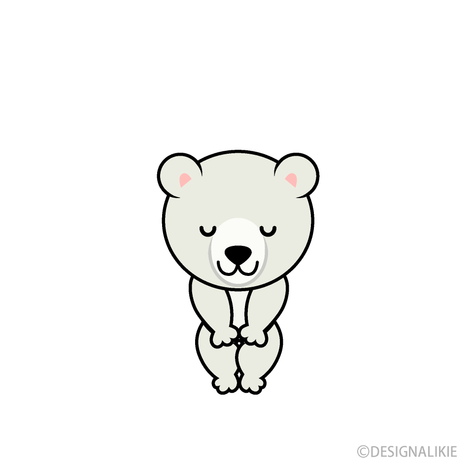 お辞儀するシロクマキャラ