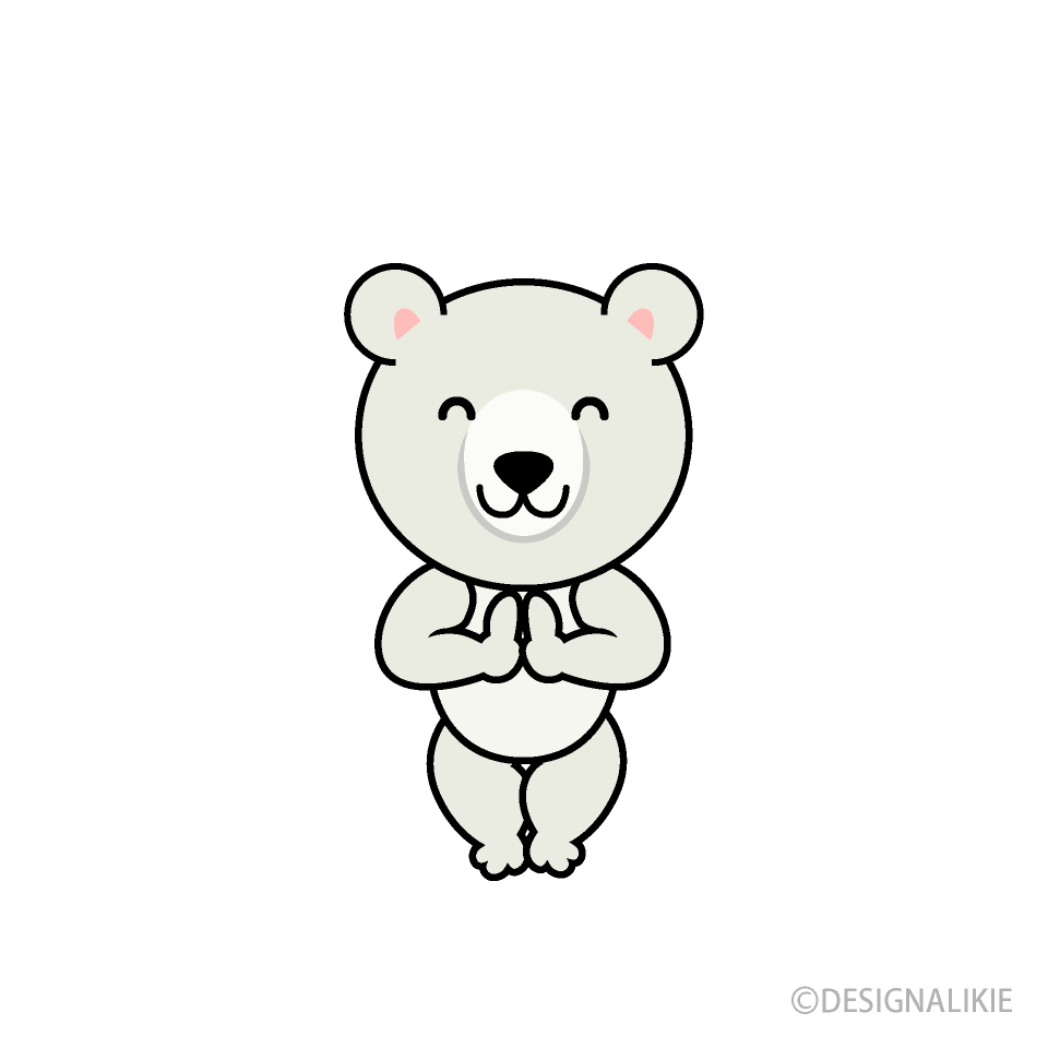 感謝するシロクマキャラ