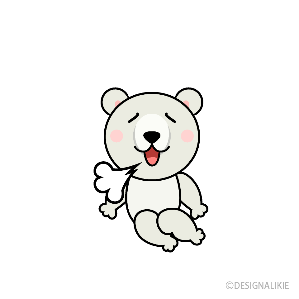 リラックスするシロクマキャラ