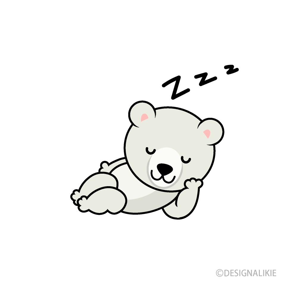 寝るシロクマキャラ