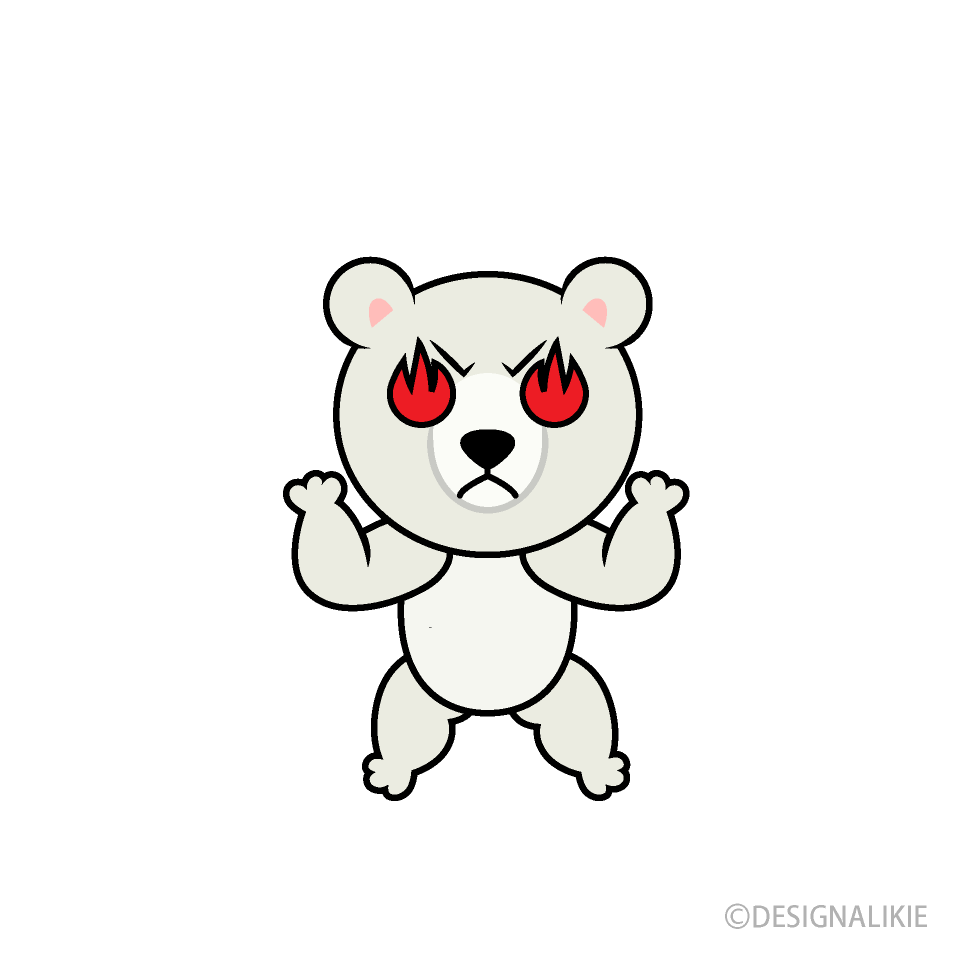 やる気のシロクマキャラ