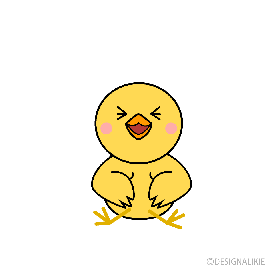 笑顔のヒヨコキャラ
