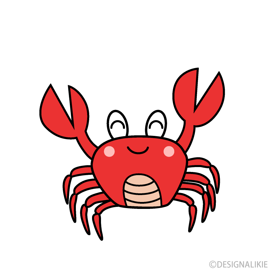 笑顔のカニキャラ
