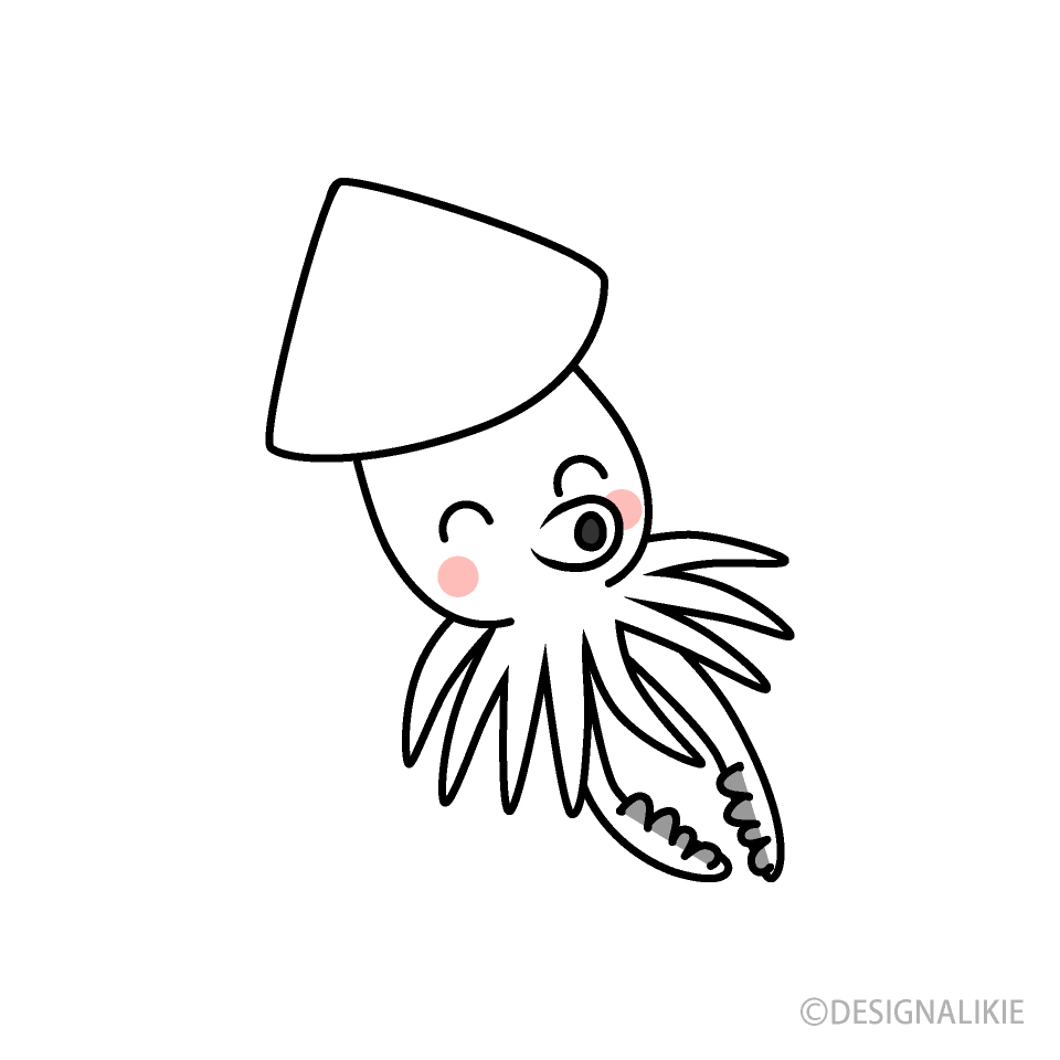 可愛いイカキャラ