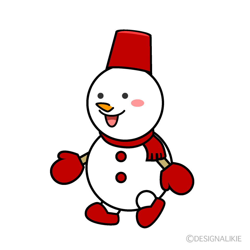 歩く雪だるまキャラ