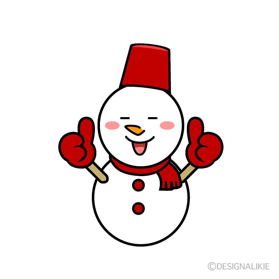 いいね！する雪だるまキャラ