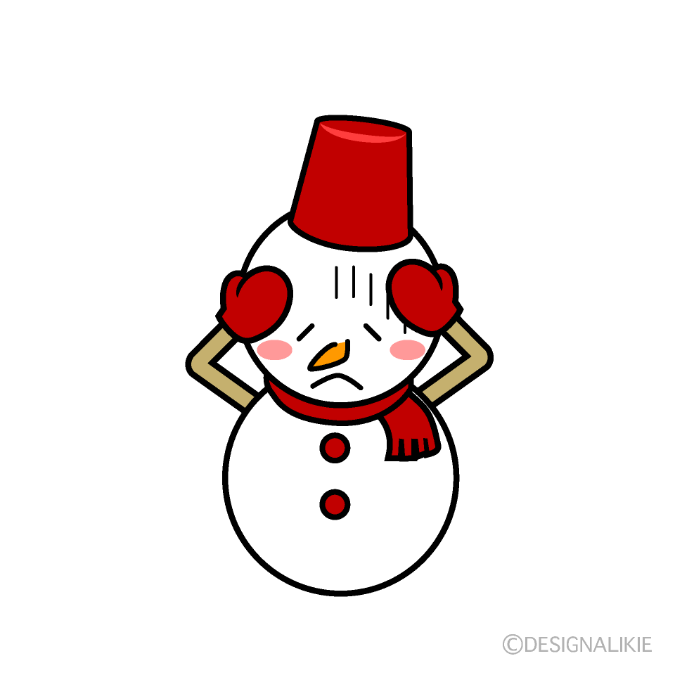 ショックの雪だるまキャラ