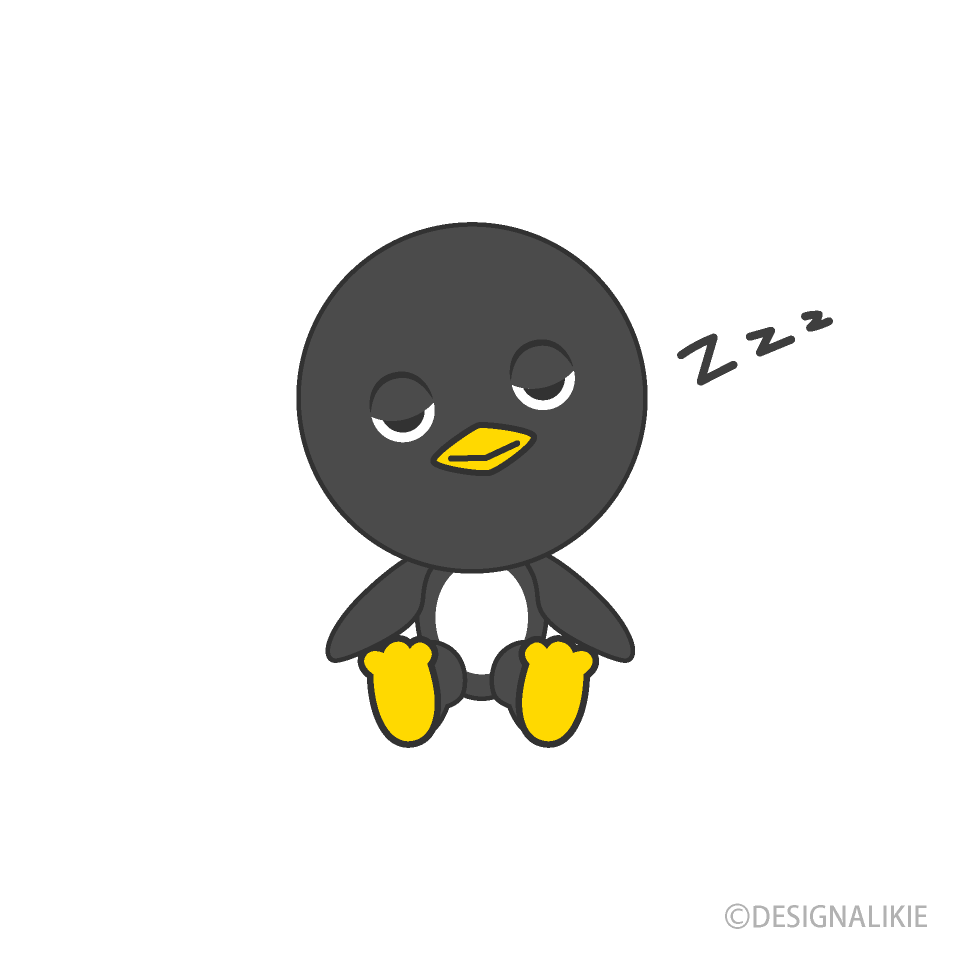 居眠りするペンギン