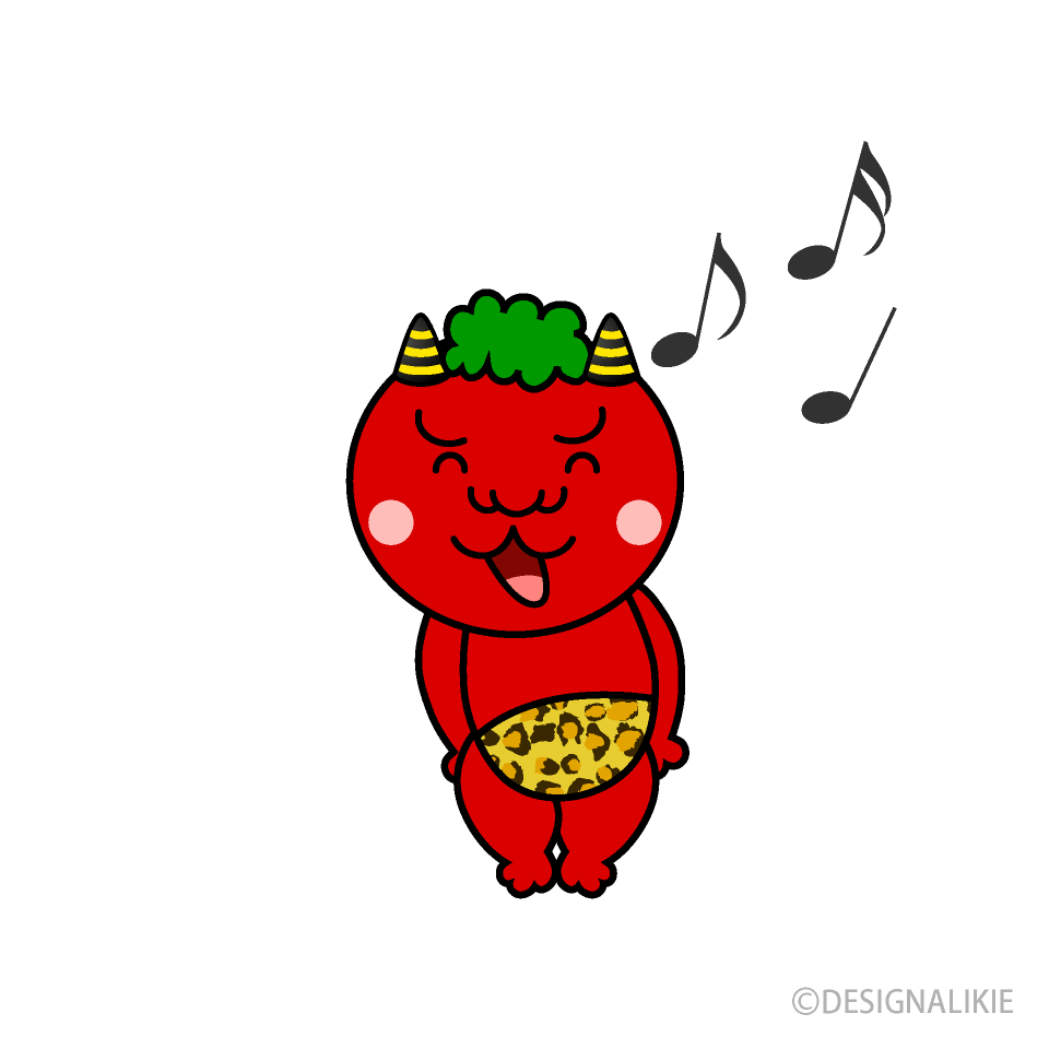 歌う赤鬼キャラ