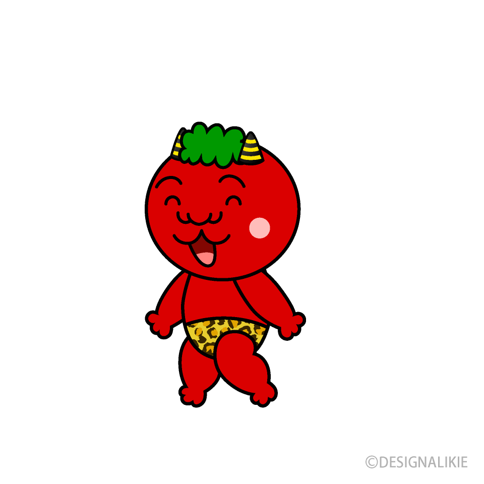 歩く赤鬼キャラ