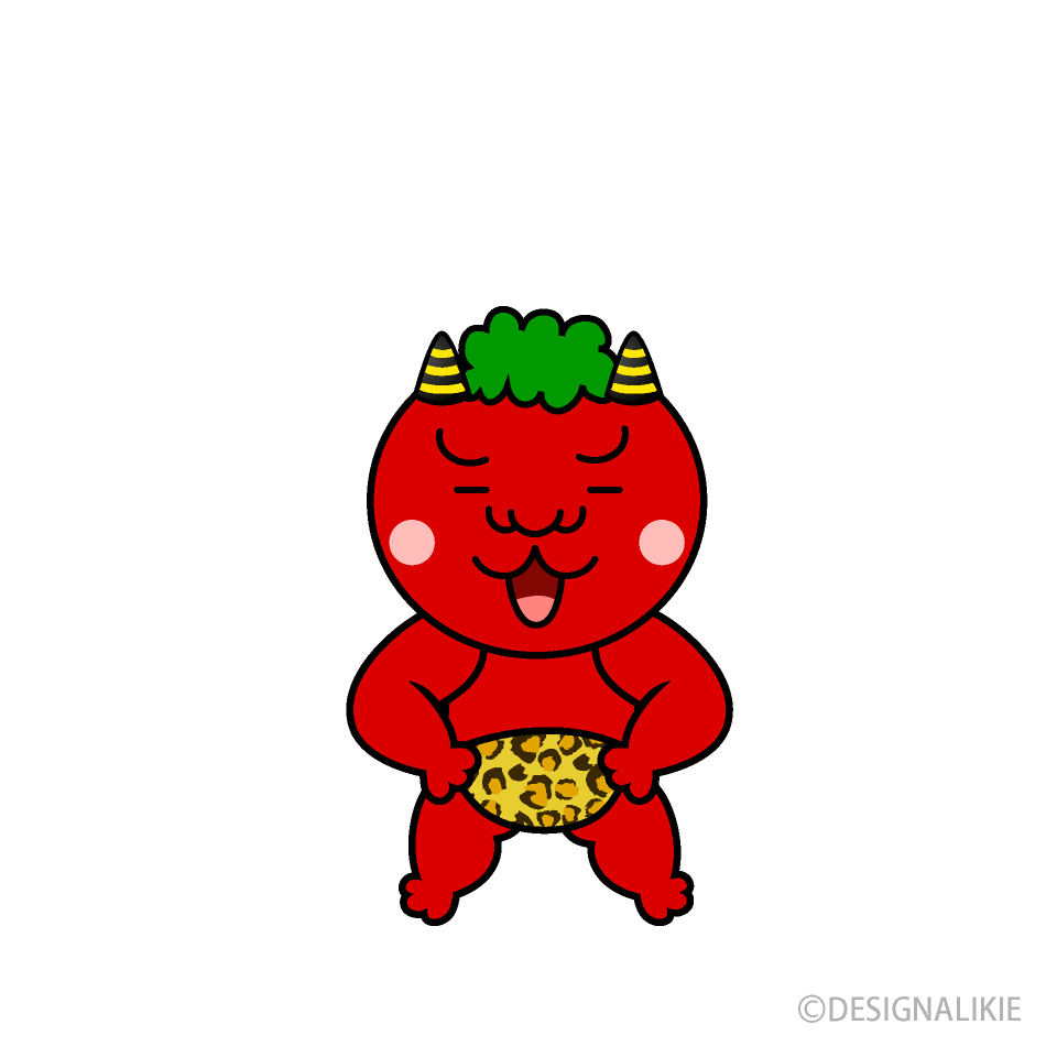 自信満々の赤鬼キャラ