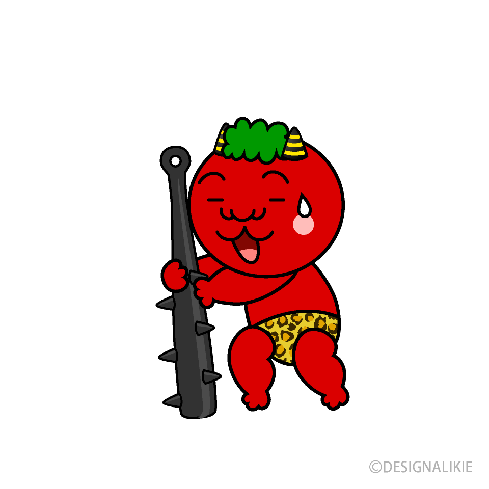 逃げ延びた赤鬼キャラ