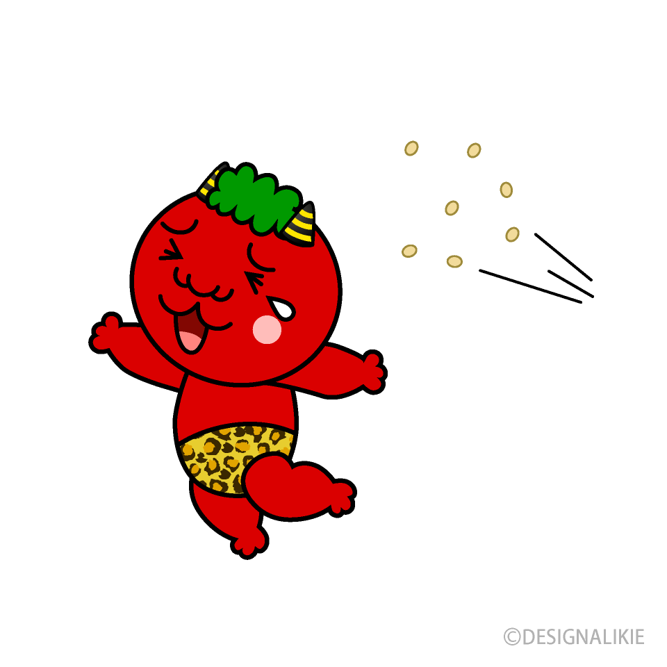 泣きながら逃げる赤鬼キャラ
