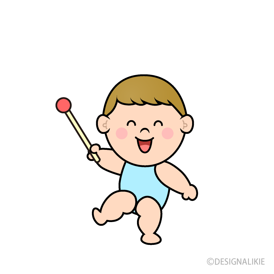 説明する幼児の男の子