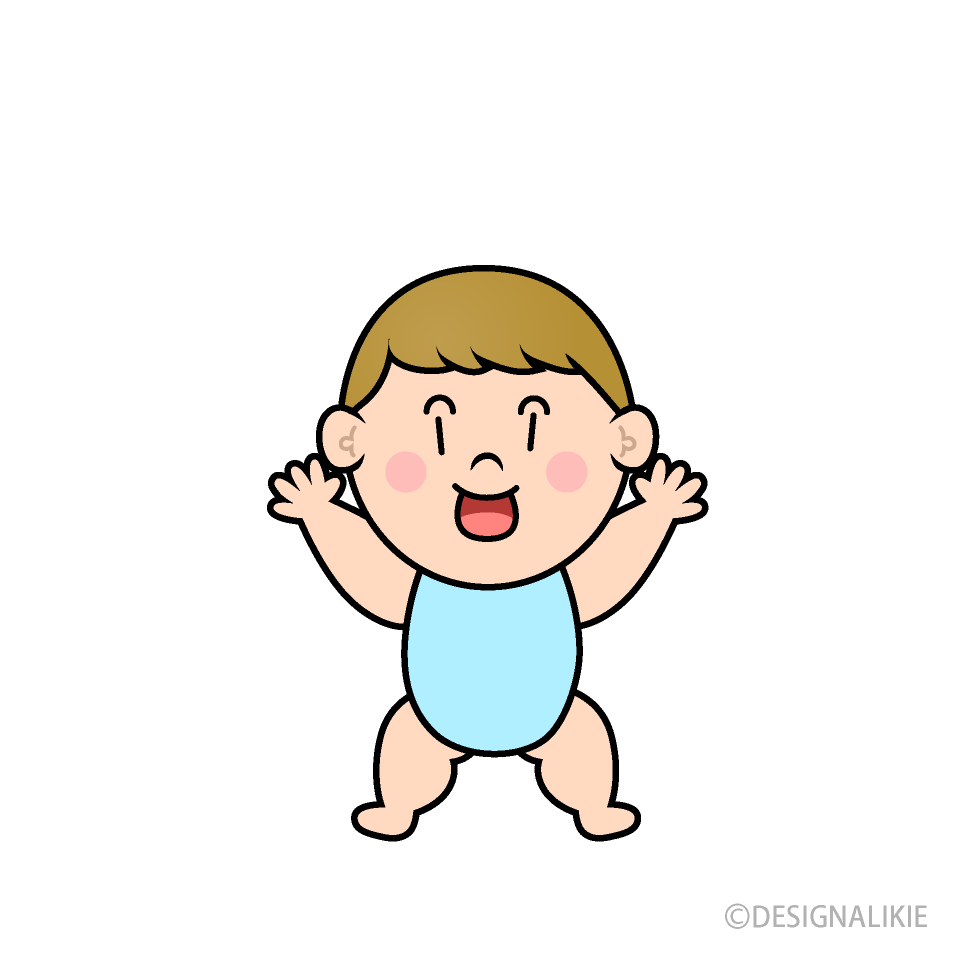 びっくりする幼児の男の子
