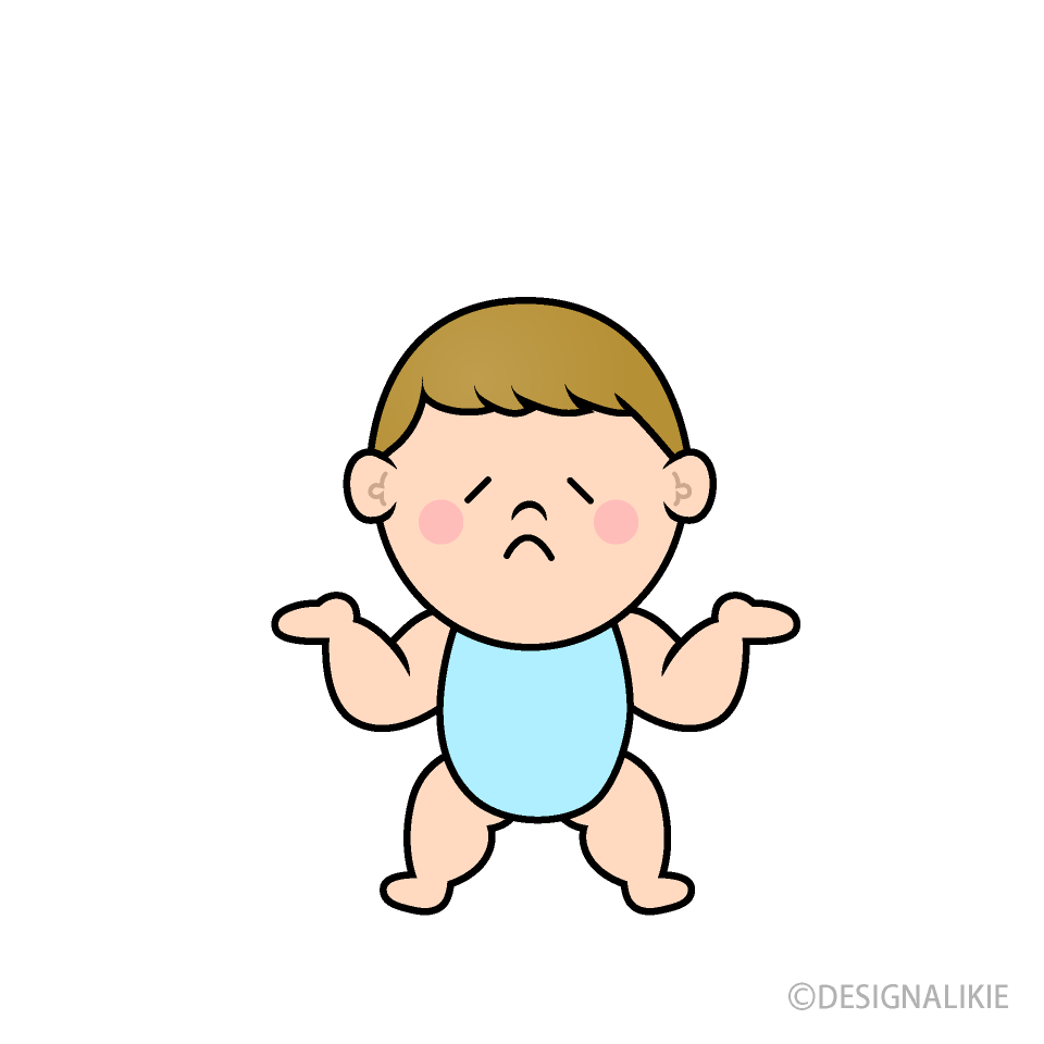 お手上げの幼児の男の子
