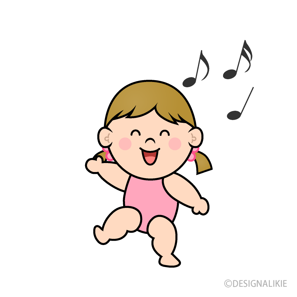 踊る幼児の女の子