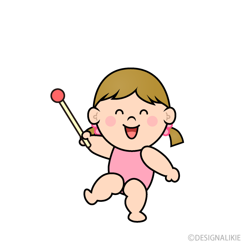 説明する幼児の女の子