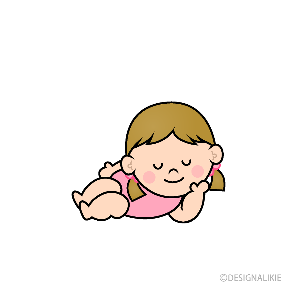 居眠りする幼児の女の子