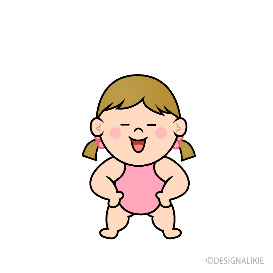 自信満々の幼児の女の子