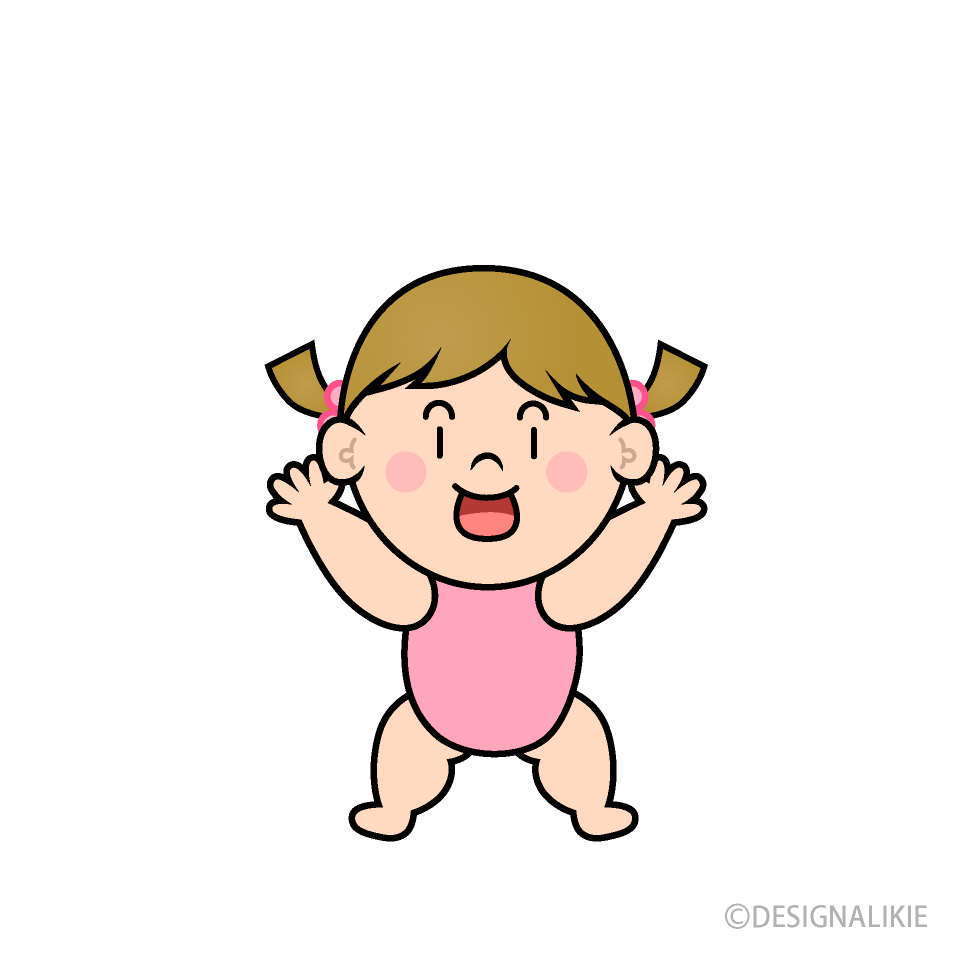 びっくりする幼児の女の子