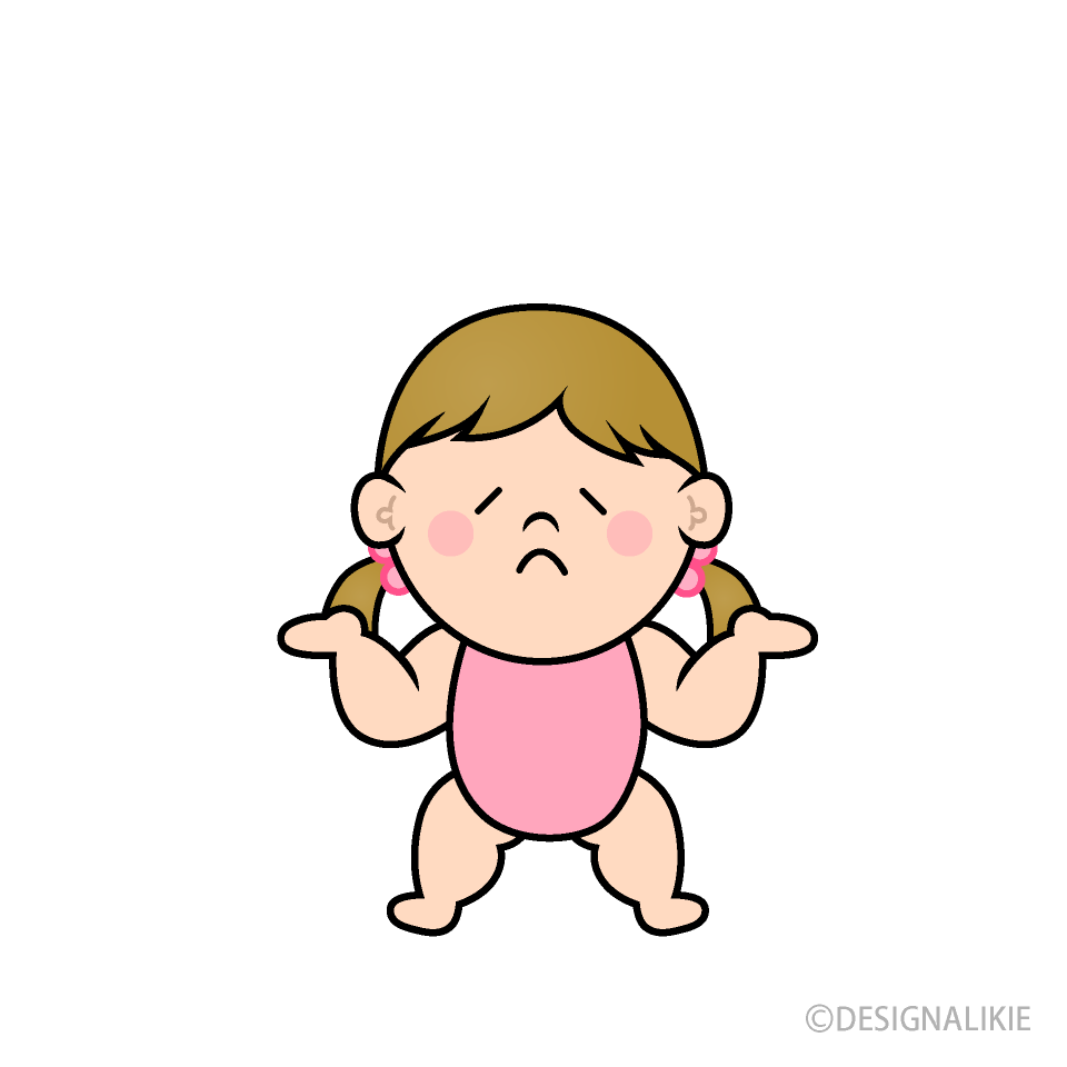 お手上げ幼児の女の子