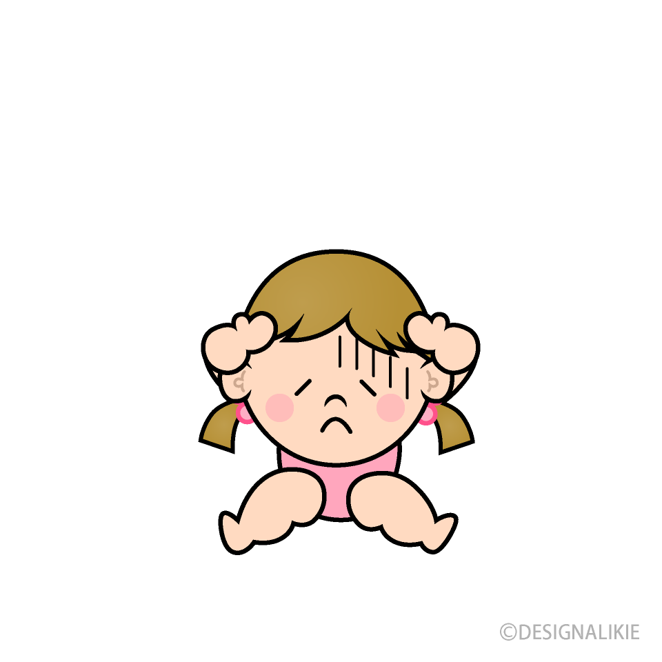 落ち込む幼児の女の子