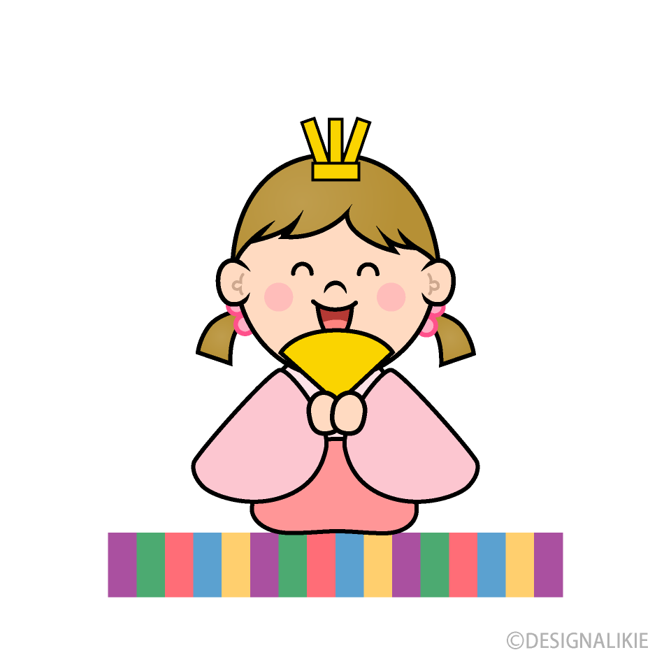 お雛様の幼児の女の子
