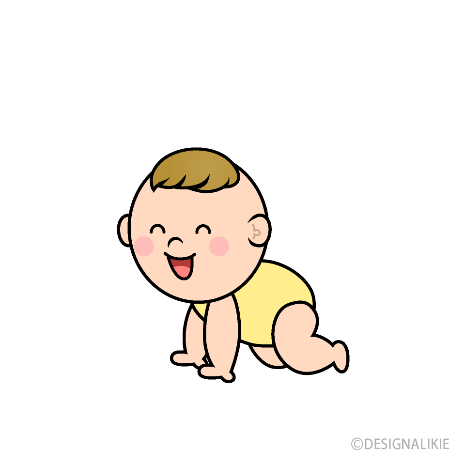 ハイハイする赤ちゃんキャラ
