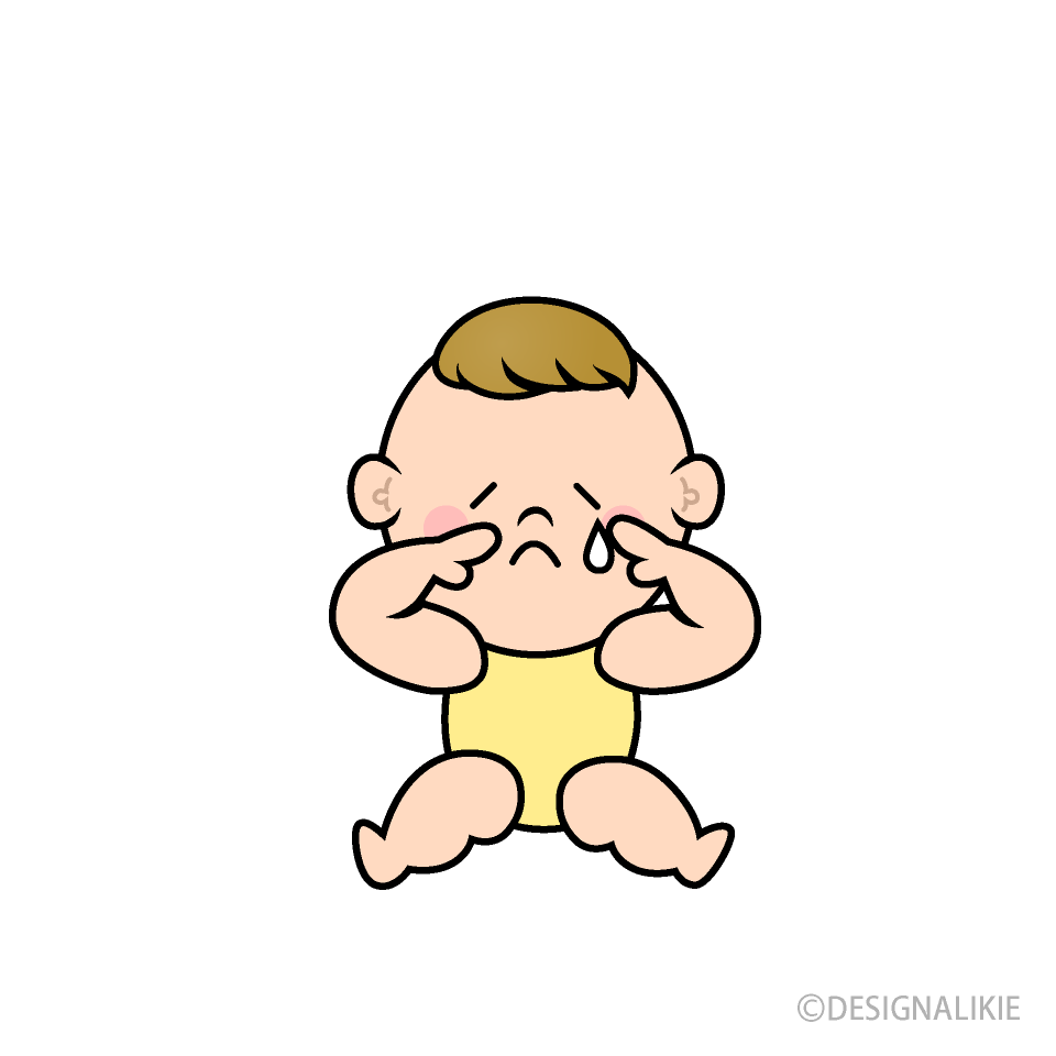 泣く赤ちゃんキャラ