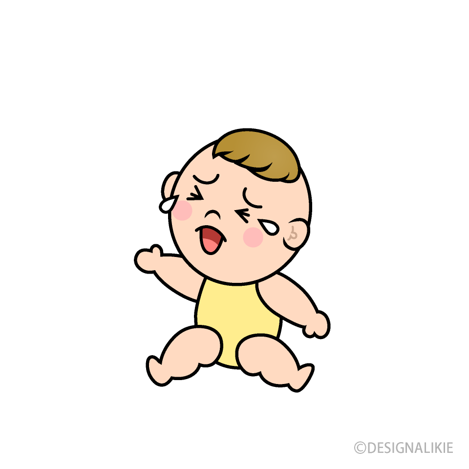 大声で泣く赤ちゃんキャラ