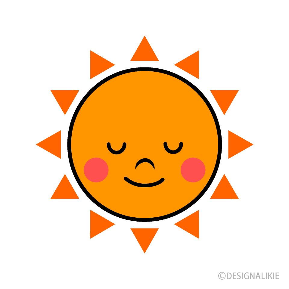 お辞儀する太陽キャラ