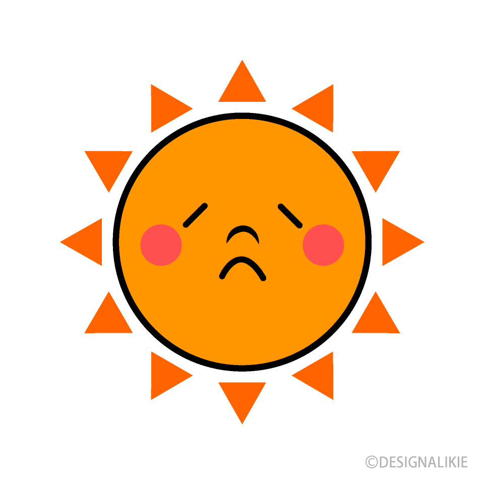 元気の無い太陽キャラ