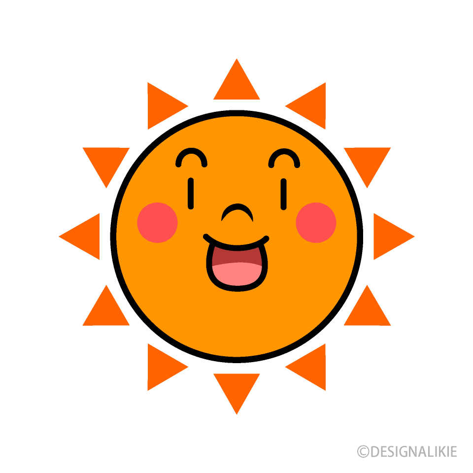 びっくりした太陽キャラ