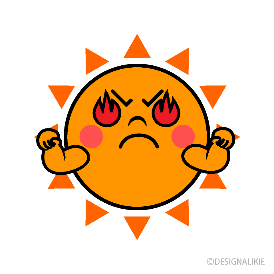 猛暑の太陽キャラ