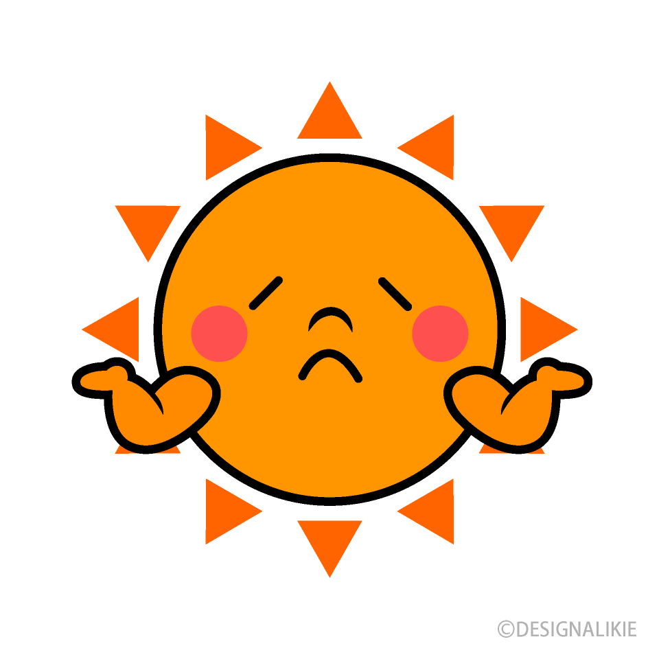 お手上げの太陽キャラ