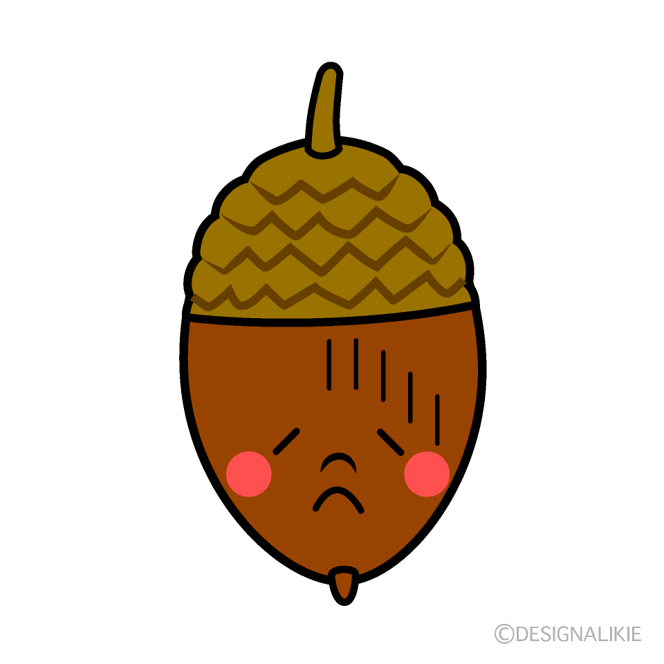 落ち込むどんぐりキャラ