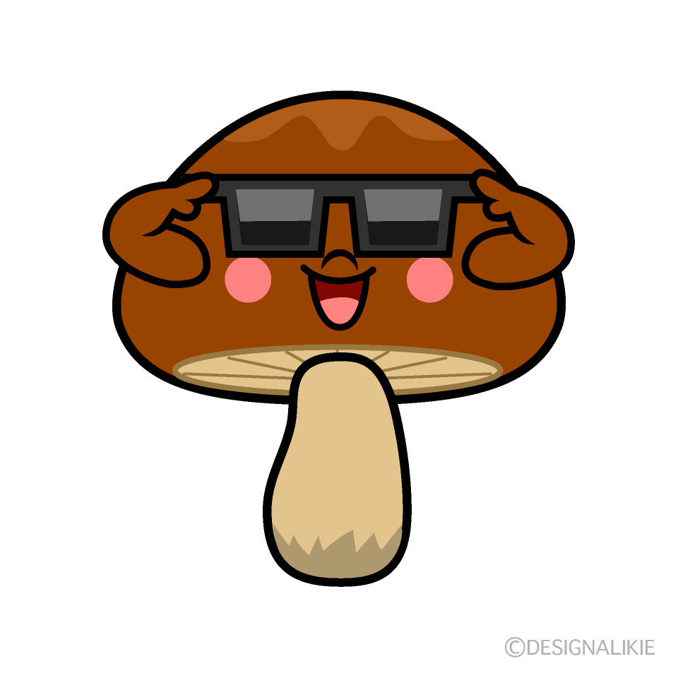 サングラスのキノコキャラ