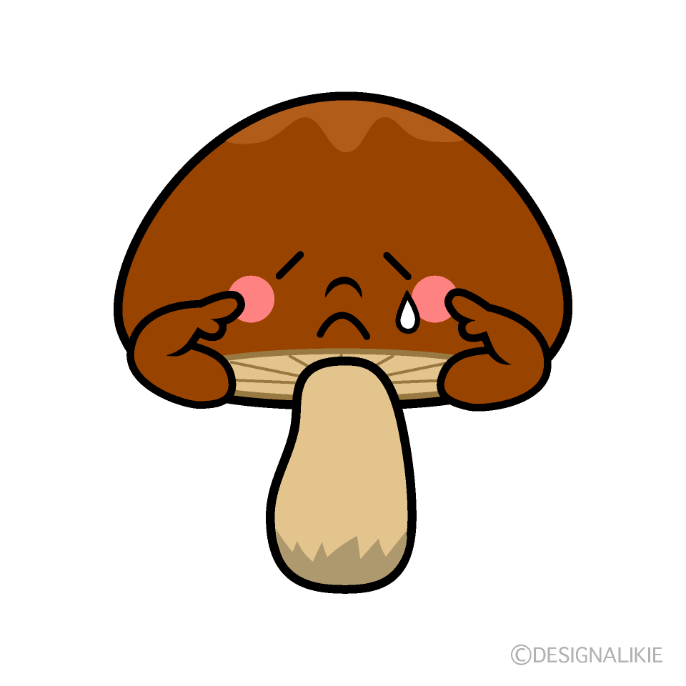 メソメソ泣くきのこキャラ