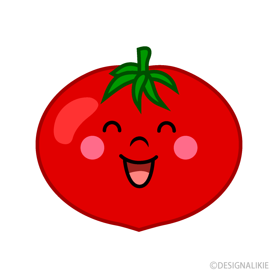 笑顔のトマトキャラ