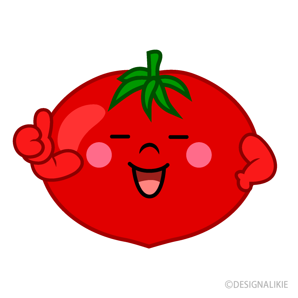 いいね！するトマトキャラ