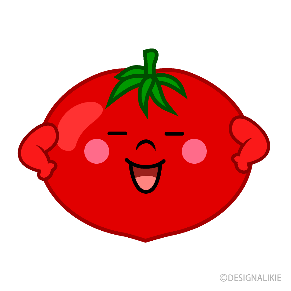 自信満々なトマトキャラ